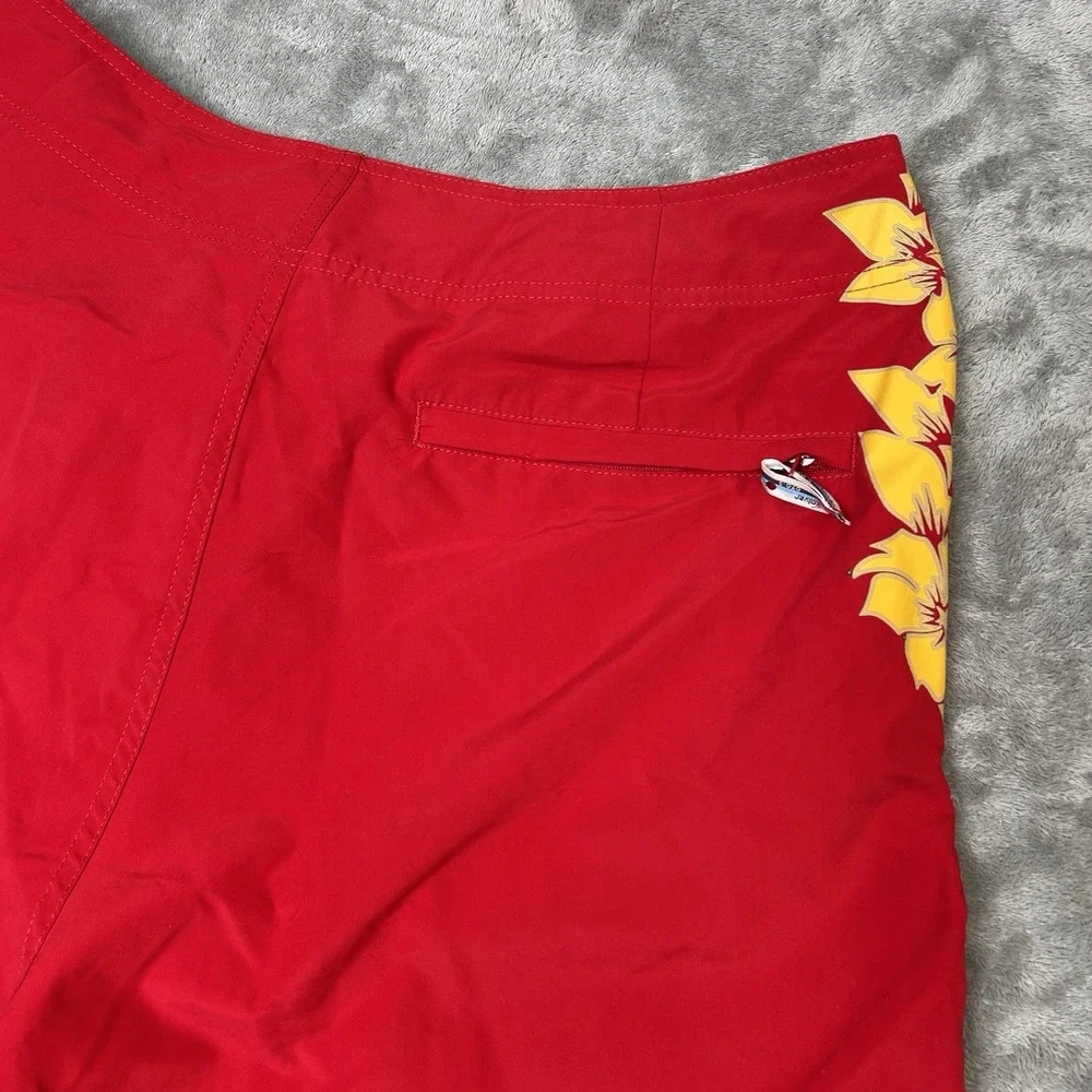 2-Pack Quiksilver Boardshorts Mens Size 36 Red Floral Surf Swim Beach Trunks-NWT